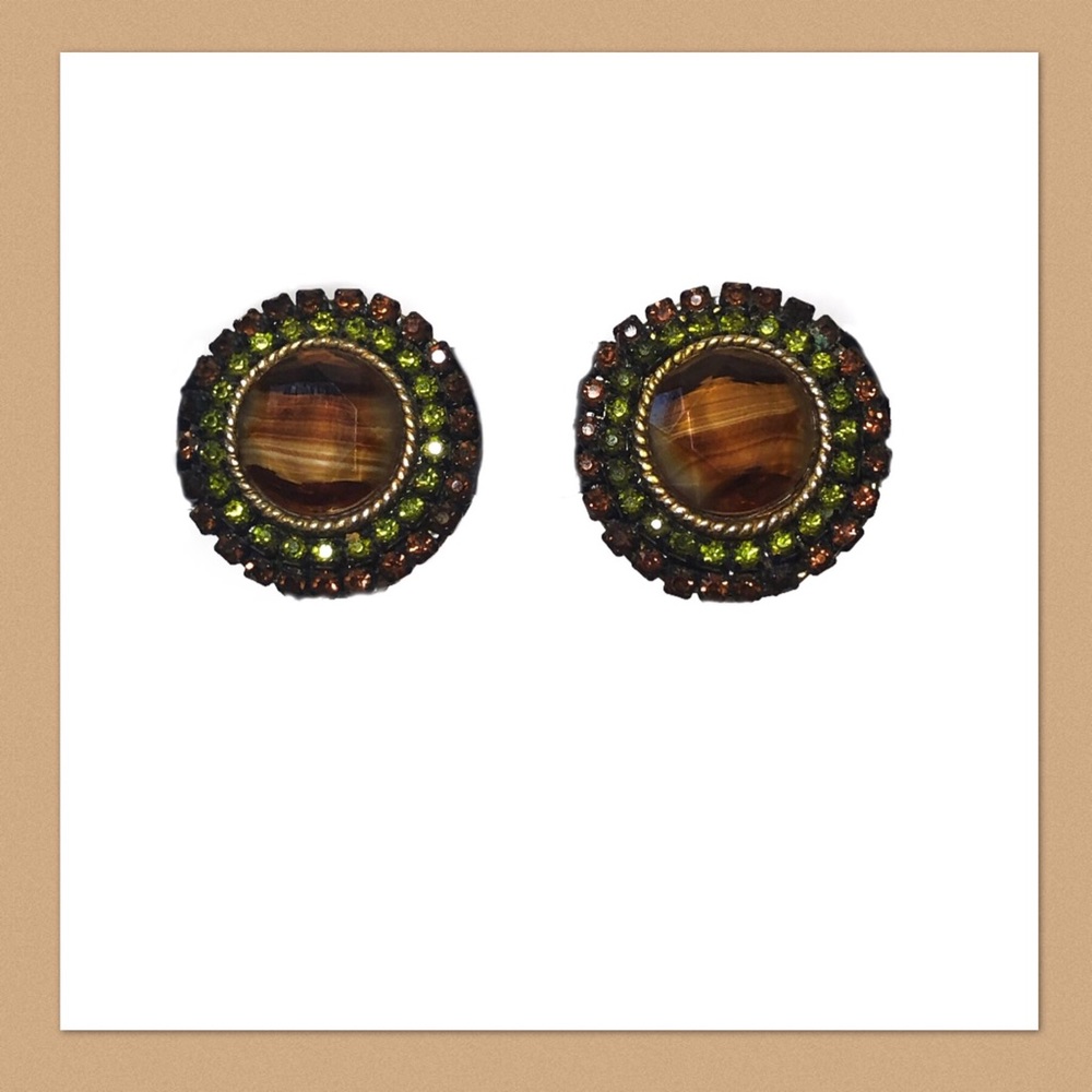 🎉HP🎉Vintage 50’s Givre Glass Earrings HAR